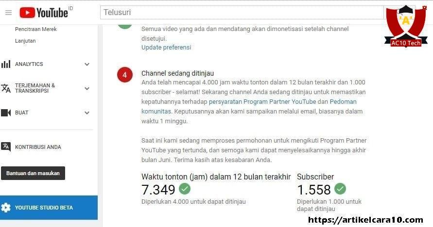 Cara Mendapatkan 1000 Subscriber dan 4000 Jam Tayang Gratis