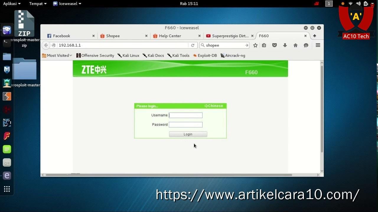 Cara Bobol WiFi ZTE F609 Indihome dengan Android Tanpa Root 3 Cara Bobol WiFi ZTE Menggunakan HP Android/PC
