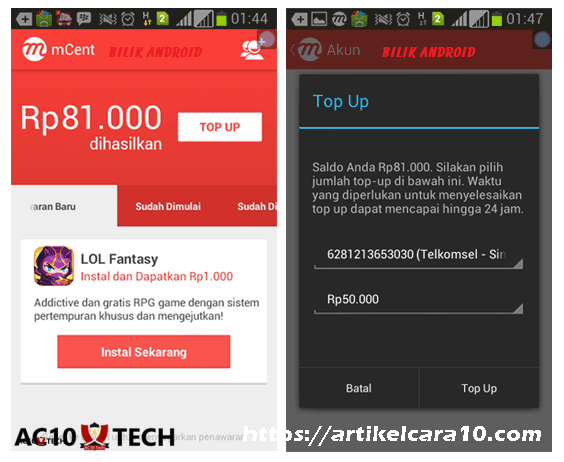3 Aplikasi Untuk Mendapatkan Pulsa Gratis Di Android Paling Cepat