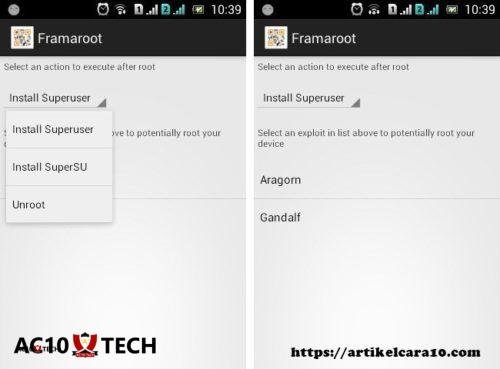 Framaroot Cara Root Advan S5E 4GS Tanpa PC