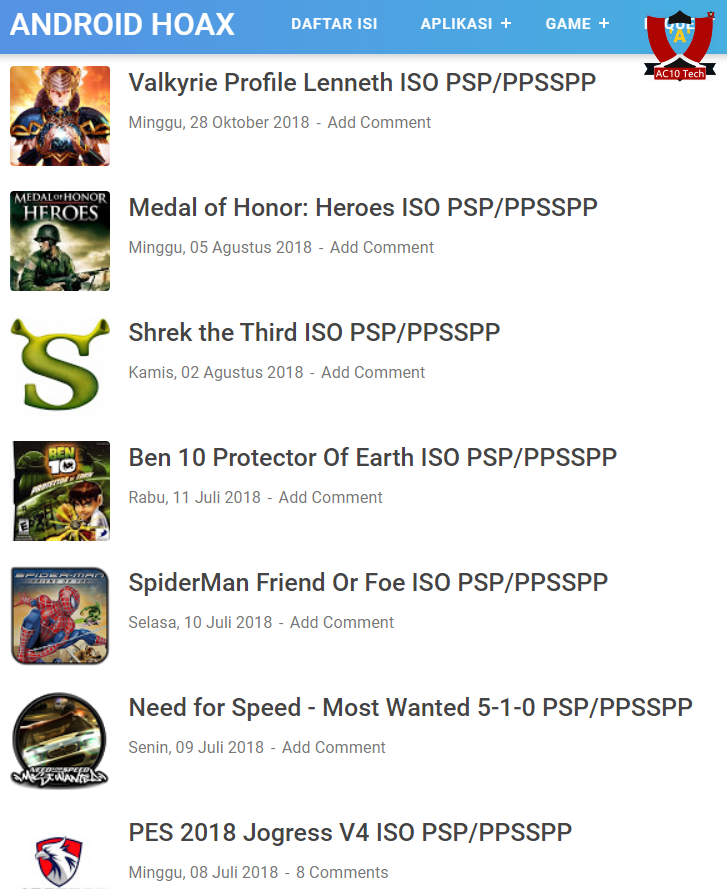 12 Situs Download Game PPSSPP/PSP File ISO Full Gratis 2026 7 ANDROID HOAX situs download game psp