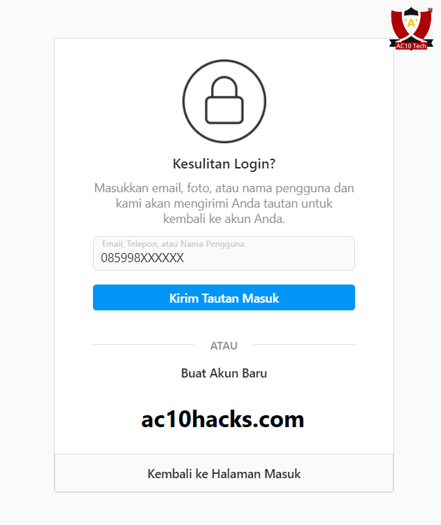 Cara Mengetahui Password Instagram lewat Nomor HP