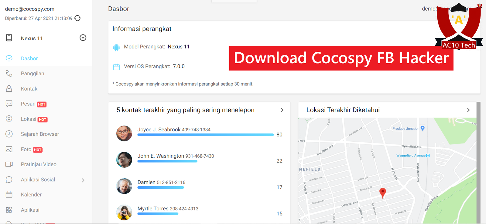 Download Cocospy FB Hacker Mod Apk Gratis 2026