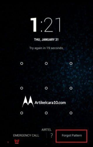 Gunakan Fitur Lupa Sandi