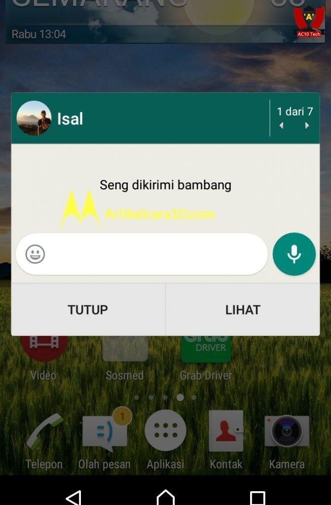 Balas Melalui Pop-Up