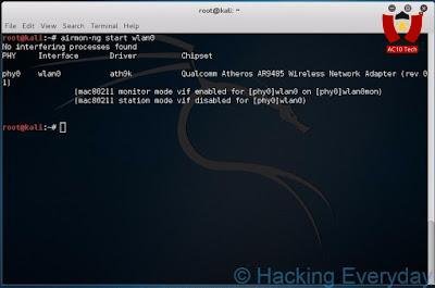 REAVER : Hack Wifi WPA2-PSK dengan Linux airmon-ng start wlan0