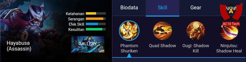 Skill Set HayaBusa- item hayabusa