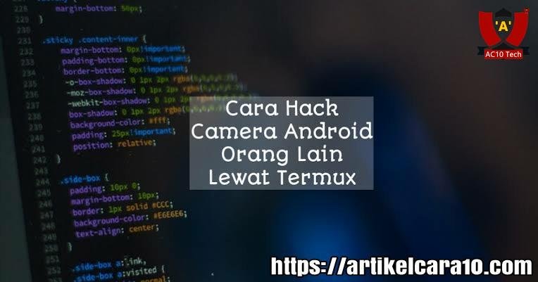 Cara Hack Kamera HP Termux