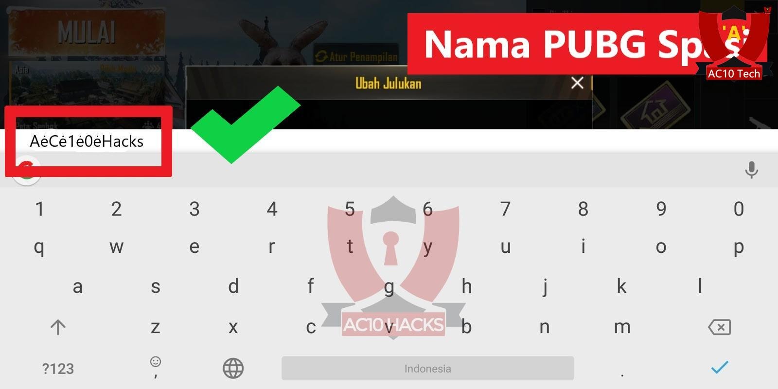 Nama PUBG Spasi