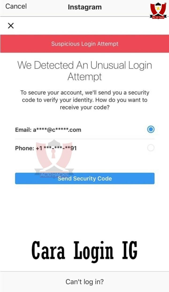 Cara Login Instagram Tanpa Kode keamanan
