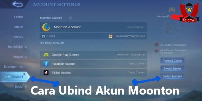 Cara Daftar Akun Moonton Baru (Web Google) 2026 4 Cara Unbind Akun Moonton