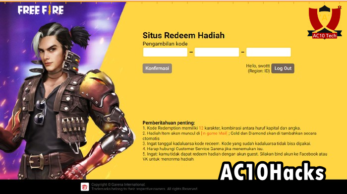 Kode Redeem FF Permanen 2026