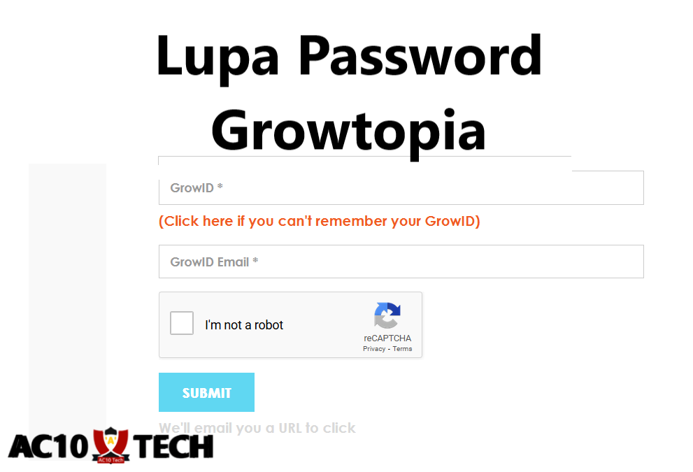 Growtopia Change Email dan Password 2026 (Recovery Akun) 4 Lupa Password Growtopia
