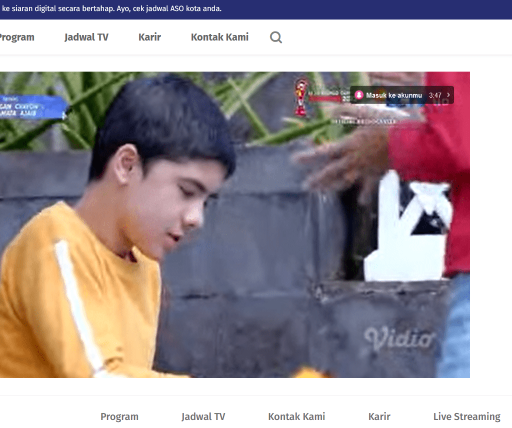 Cara Nonton TV SCTV di HP dari SCTV.co.id