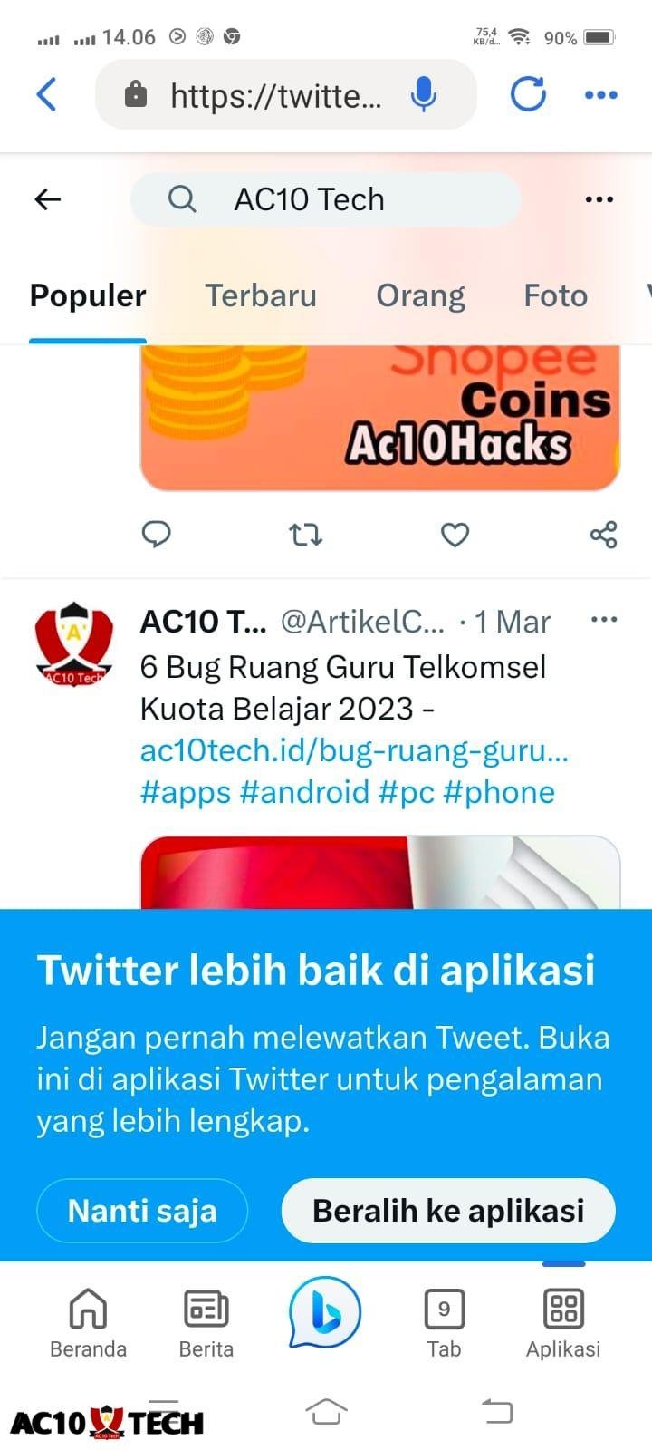Cara private akun Twitter terbaru lewat browser