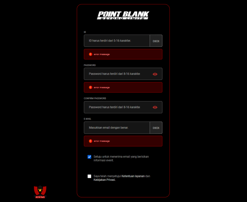 Cara Buat Akun PB atau Daftar Akun PB