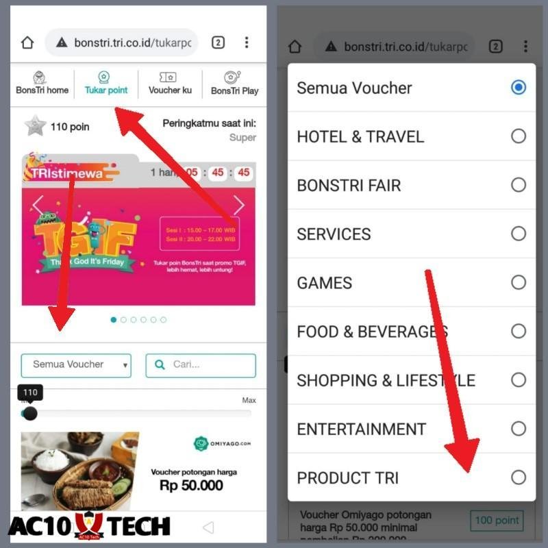 Cara Tukar Poin Tri 2GB Terbaru
