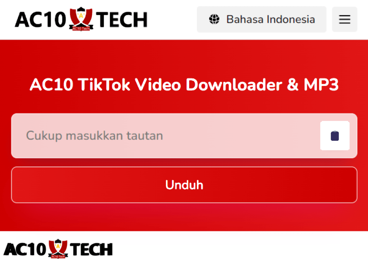 AC10 TikTok 2026: Download MP3 & Video TikTok Tanpa Watermark 2 AC10 TikTok Downloader 2026 untuk Download MP3 dan Video TikTok Tanpa Watermark