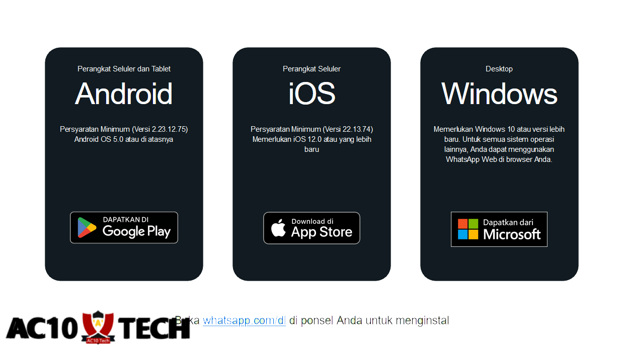 Download WhatsApp Android iOS Windows