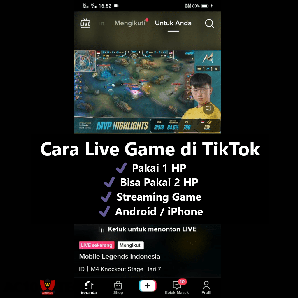 Cara Live Game di TikTok Pakai 1 HP