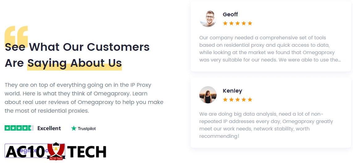 Omegaproxy Proxy Testimonials